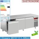 N65/R316G-9H (25) Kühlunterbau, 3 Schubladen GN 1/2 + 1/3h200 mm